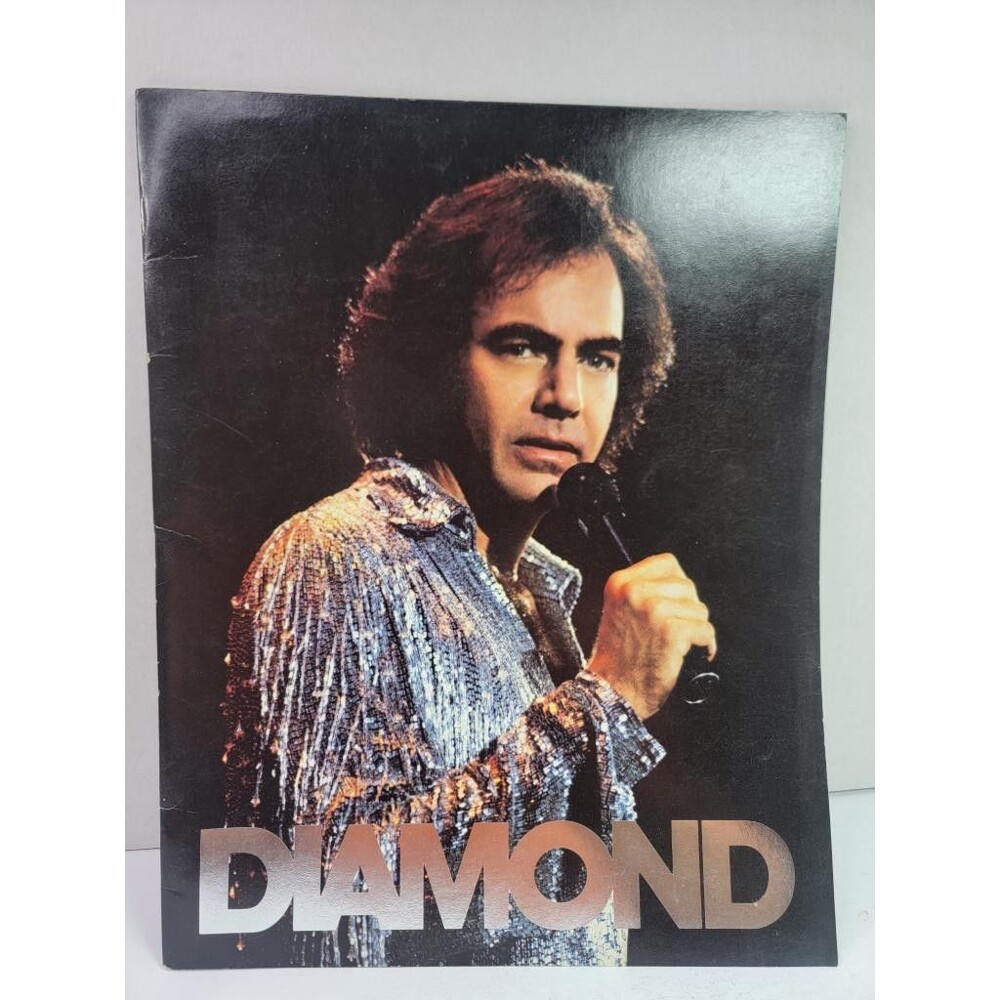Neil Diamond Vintage 1980s Concert Tour Program Souvenir Book 12x12